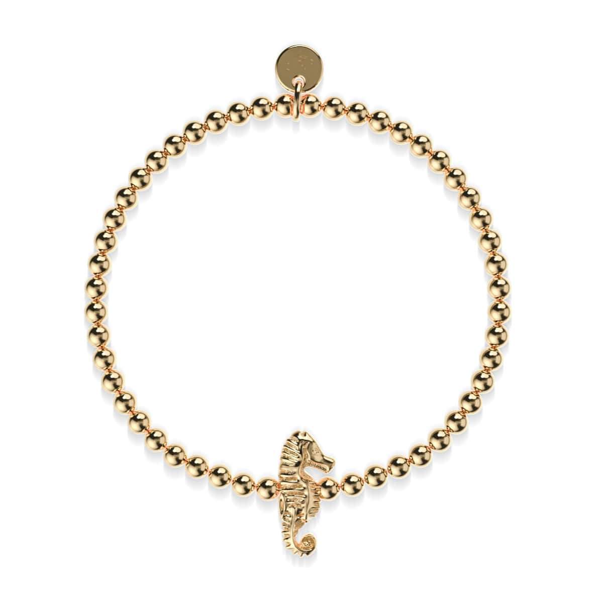 Récif | Or 18 carats | Bracelet à breloques hippocampe